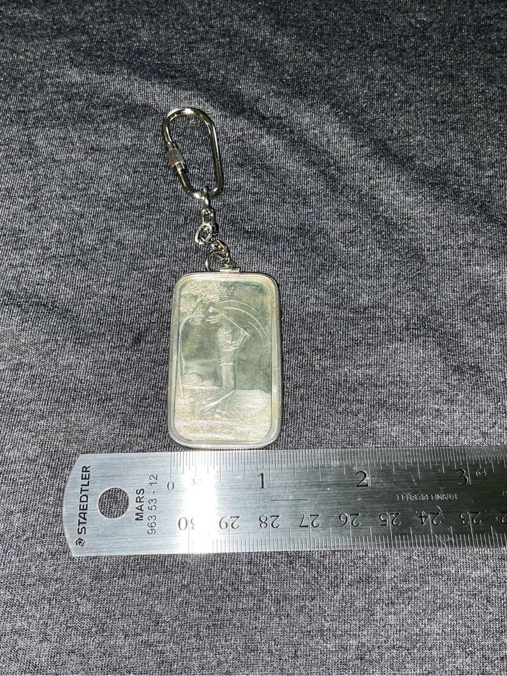 Classic Silver Golf Keychain - 1 ounce of .999 fine silver. Very good condition.